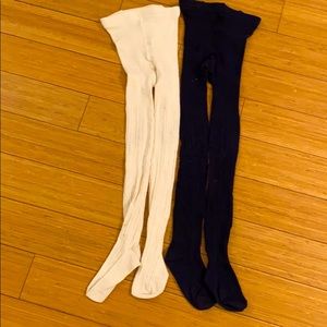 Girls Gap Cable Knit Tights - 2 Pairs
